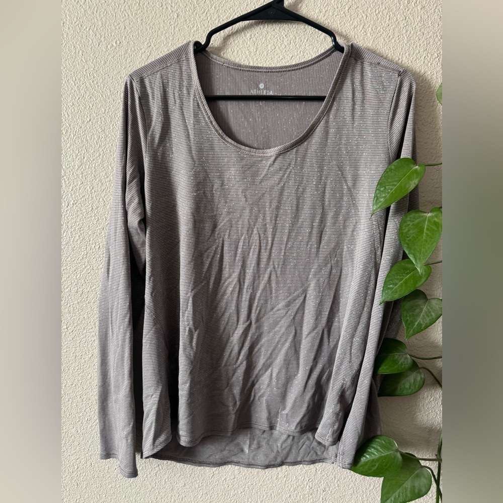 Athleta long-sleeve top with sparkles